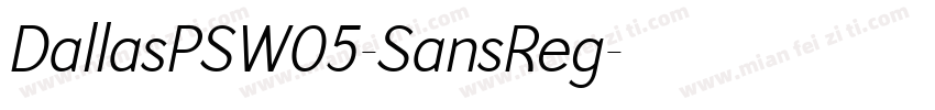 DallasPSW05-SansReg字体转换