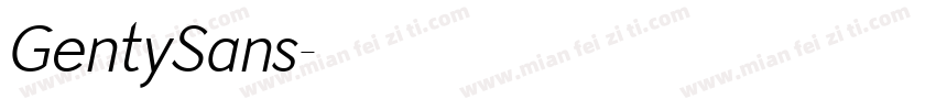GentySans字体转换