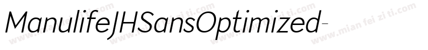 ManulifeJHSansOptimized字体转换
