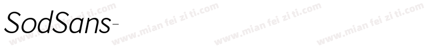 SodSans字体转换
