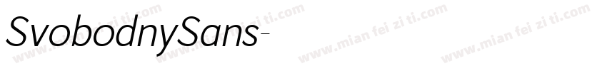 SvobodnySans字体转换