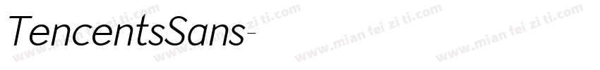 TencentsSans字体转换