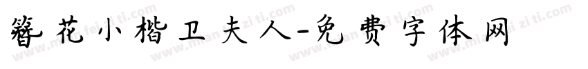 簪花小楷卫夫人字体转换