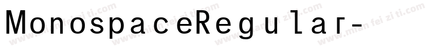 MonospaceRegular字体转换