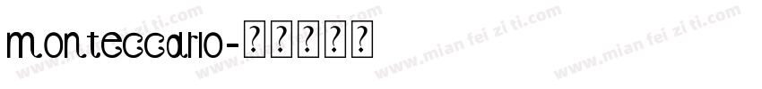 monteccarlo字体转换