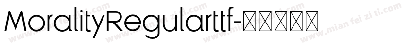 MoralityRegularttf字体转换