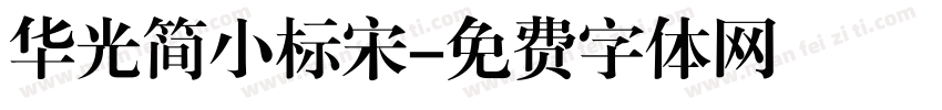 华光简小标宋字体转换