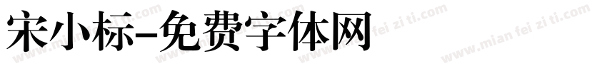 宋小标字体转换
