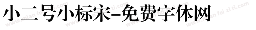 小二号小标宋字体转换