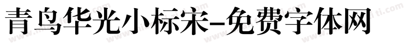 青鸟华光小标宋字体转换