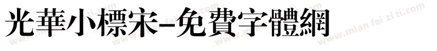 光华小标宋字体转换