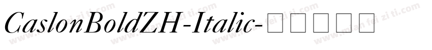 CaslonBoldZH-Italic字体转换
