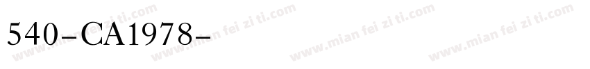 540-CA1978字体转换