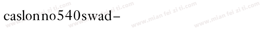 caslonno540swad字体转换