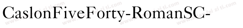 CaslonFiveForty-RomanSC字体转换