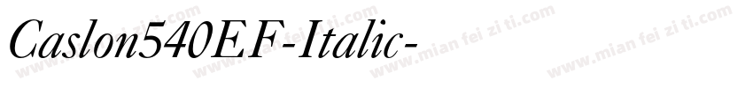 Caslon540EF-Italic字体转换