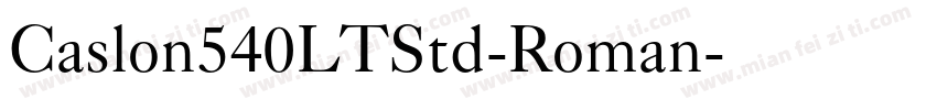 Caslon540LTStd-Roman字体转换