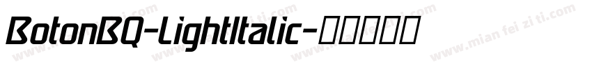 BotonBQ-LightItalic字体转换