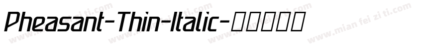 Pheasant-Thin-Italic字体转换