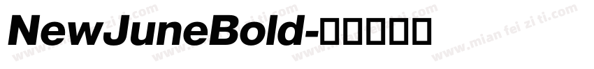 NewJuneBold字体转换