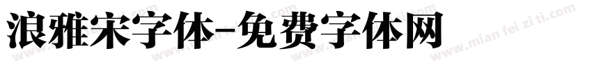 浪雅宋字体字体转换