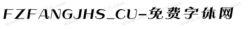 FZFANGJHS_CU字体转换