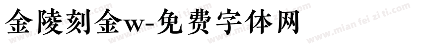 金陵刻金w字体转换