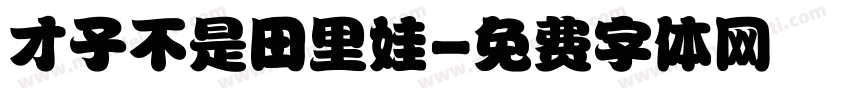 才子不是田里娃字体转换