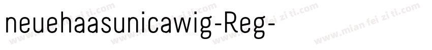 neuehaasunicawig-Reg字体转换