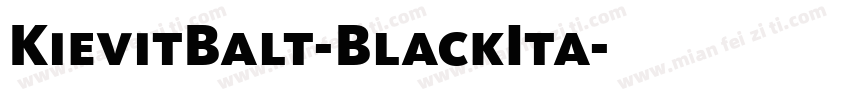 KievitBalt-BlackIta字体转换