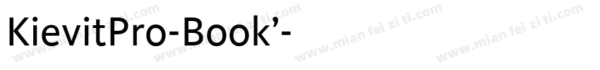 KievitPro-Book’字体转换