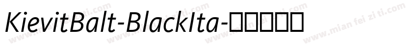KievitBalt-BlackIta字体转换