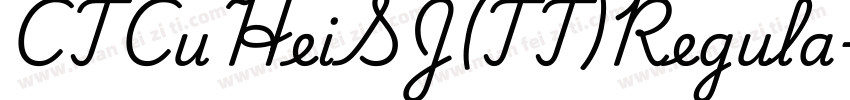 CTCuHeiSJ(TT)Regula字体转换
