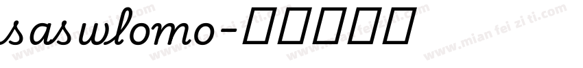 saswlomo字体转换