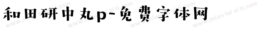和田研中丸p字体转换