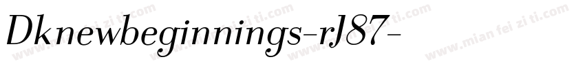 Dknewbeginnings-rJ87字体转换