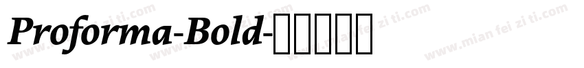 Proforma-Bold字体转换