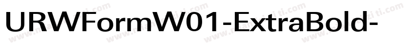 URWFormW01-ExtraBold字体转换