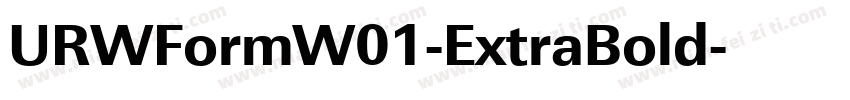 URWFormW01-ExtraBold字体转换