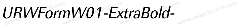 URWFormW01-ExtraBold字体转换