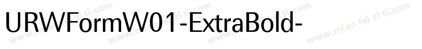 URWFormW01-ExtraBold字体转换