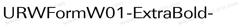 URWFormW01-ExtraBold字体转换