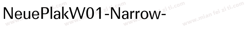 NeuePlakW01-Narrow字体转换