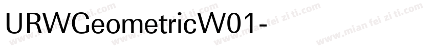 URWGeometricW01字体转换