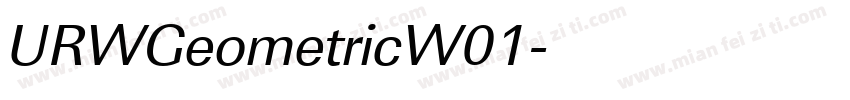 URWGeometricW01字体转换