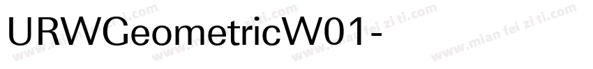 URWGeometricW01字体转换