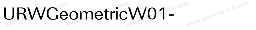 URWGeometricW01字体转换