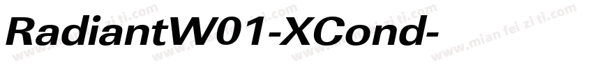 RadiantW01-XCond字体转换