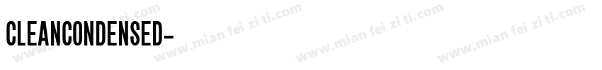 CleanCondensed字体转换