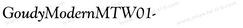 GoudyModernMTW01字体转换